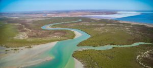 Murujuga park river photo from drone