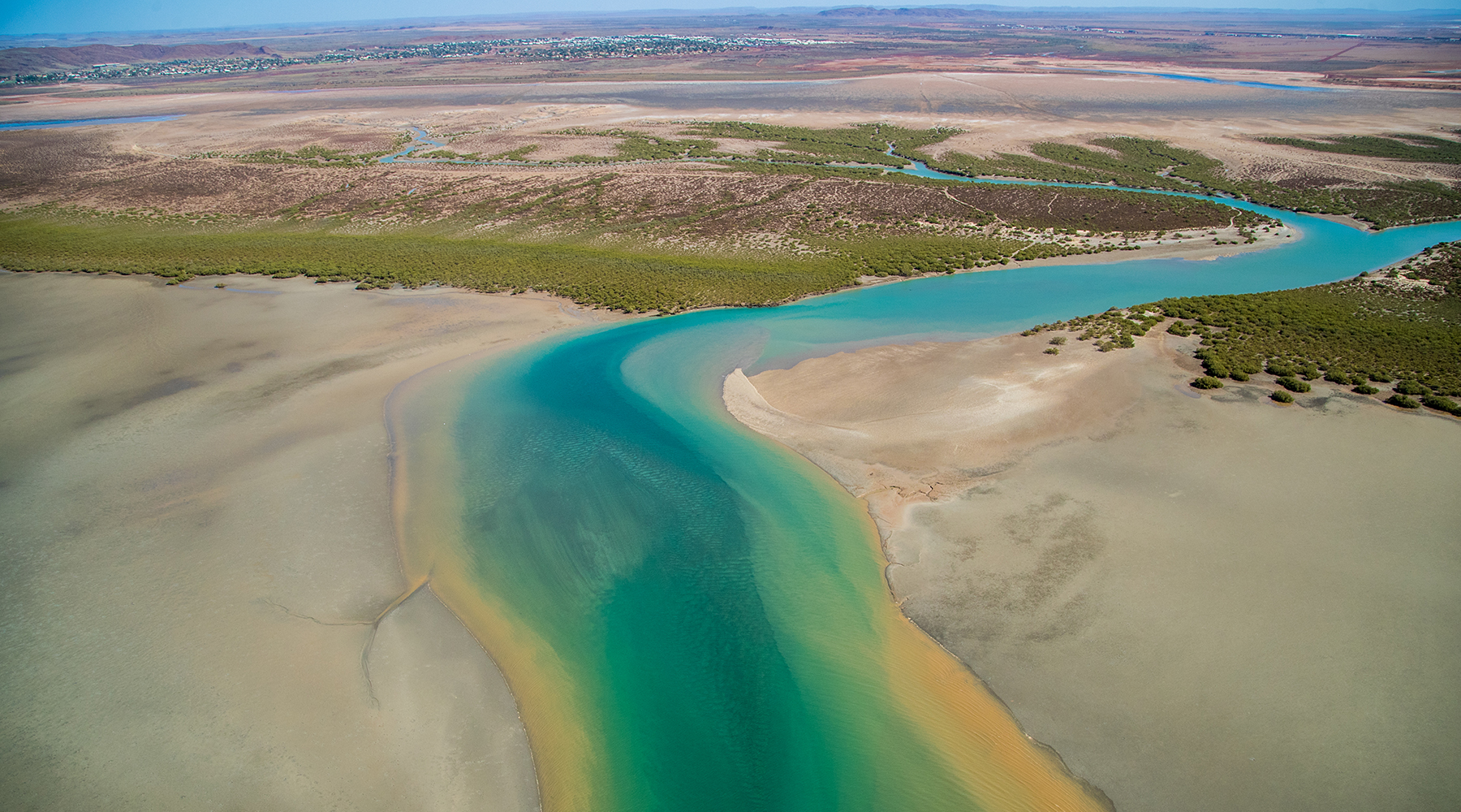 Murujuga park river photo from drone