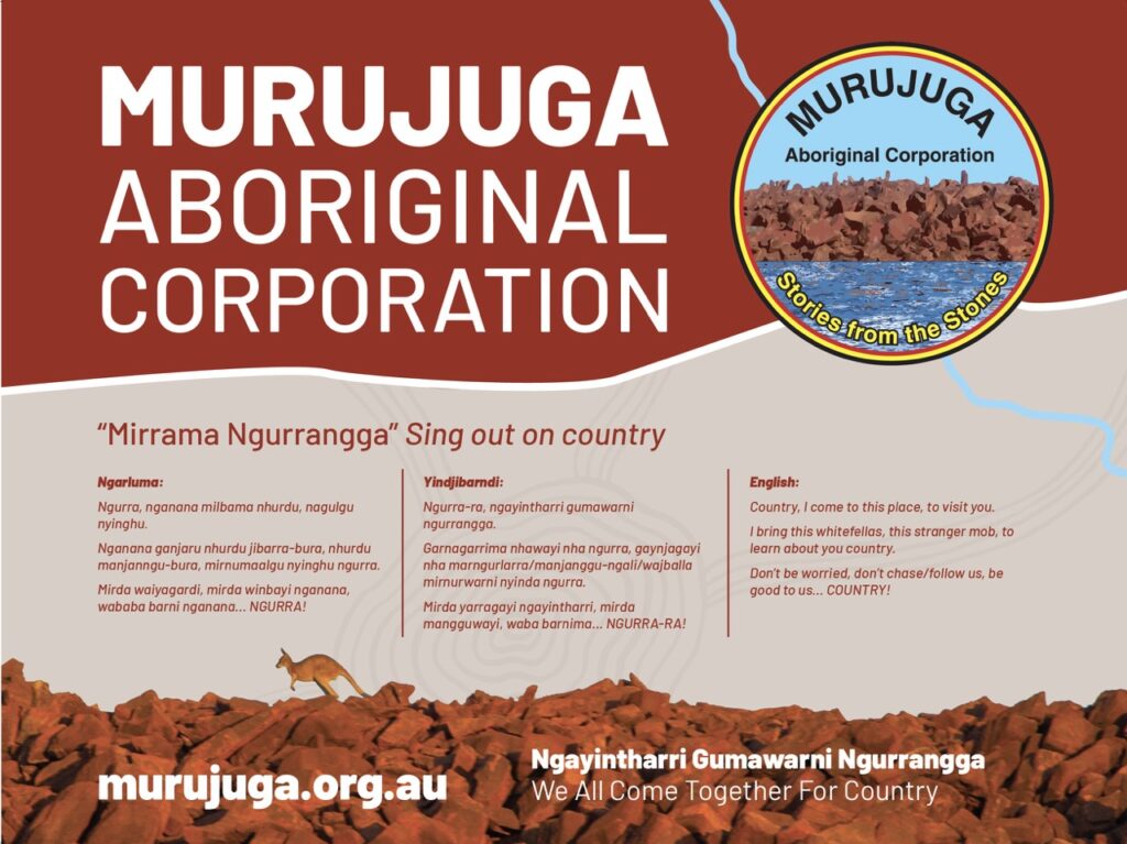 Murujuga welcome to country